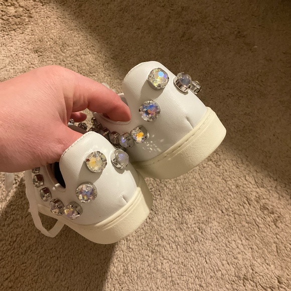 Stuart Weitzman Goldie Shine Crystal Embellished Sneakers - Picture 2 of 9